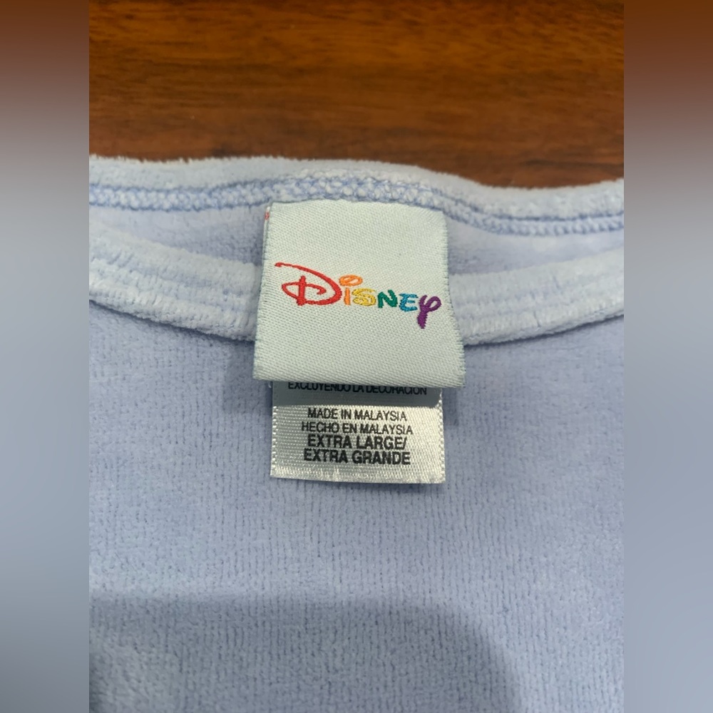 Vintage Velour Disney Mickey‎ Mouse Blue Sweater XL Long Sleeve - Picture 6 of 9